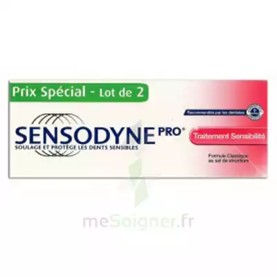 Sensodyne Pro Dentifrice Traitement Sensibilite 75ml X 2 à Cambrai